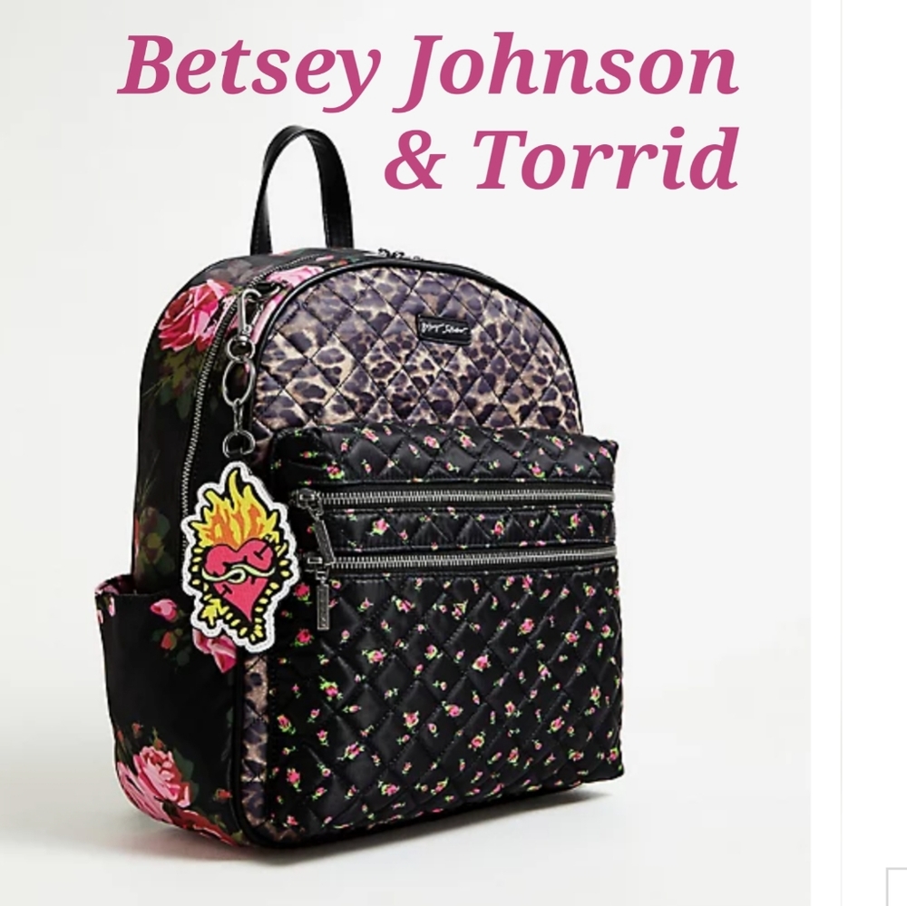 Betsey Johnson & Torrid Leopard Floral Backpack